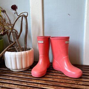 Hunter Pink Sparkle Rain Boots